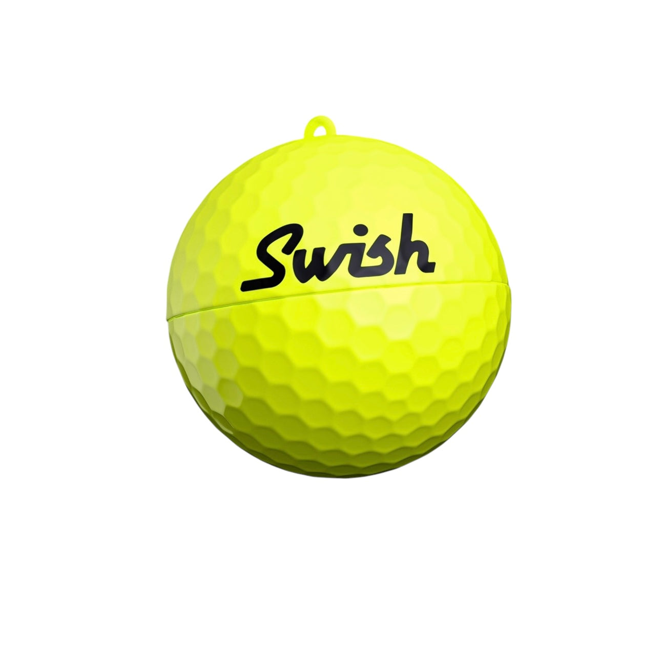 SWISH PREMIUM PORTABLE GOLF BALL CLEANER IN NEON YELLOW
