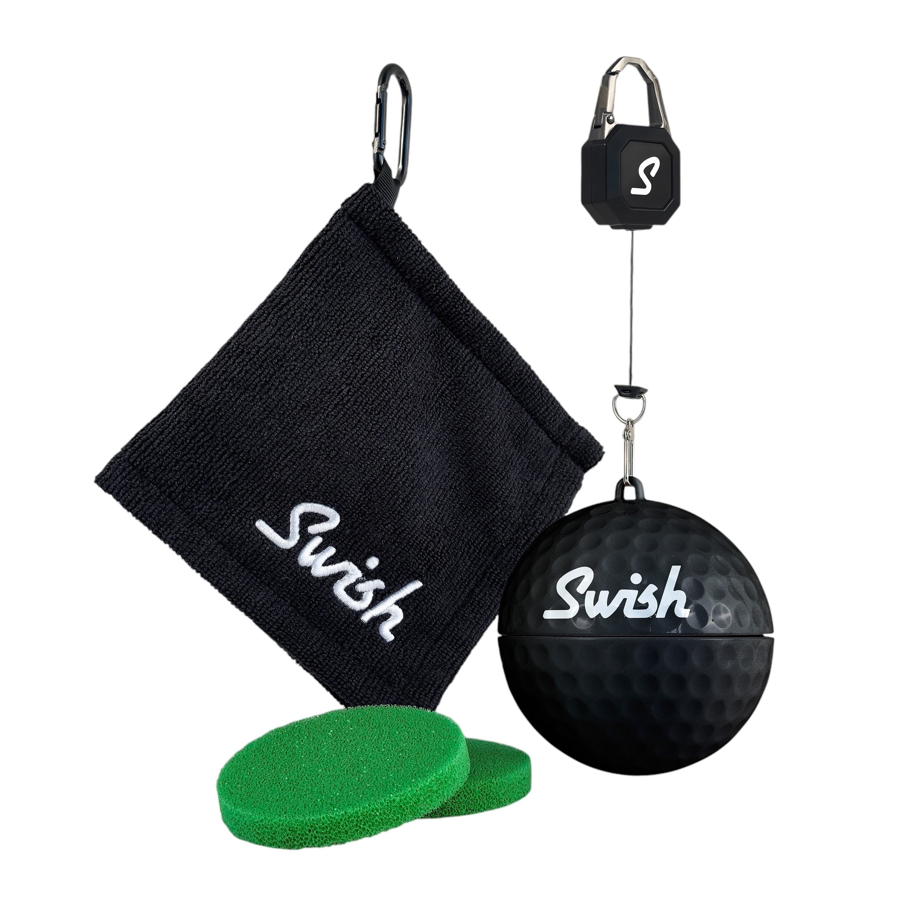 Black Swish golf ball cleaner with Pouch