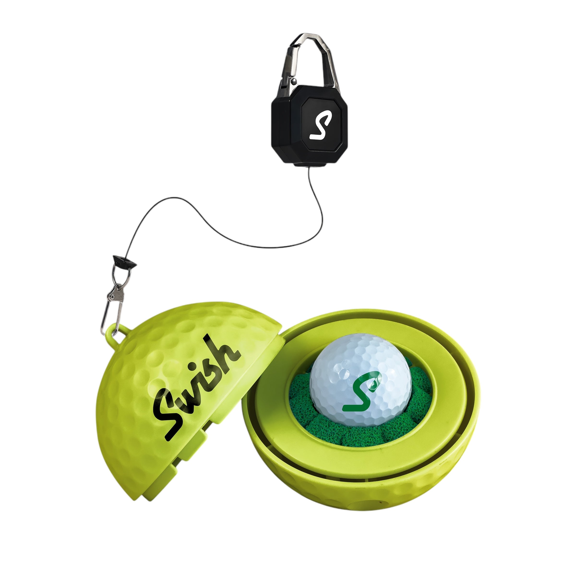 Swish PORTABLE GOLF BALL CLEANER NEON YELLOW