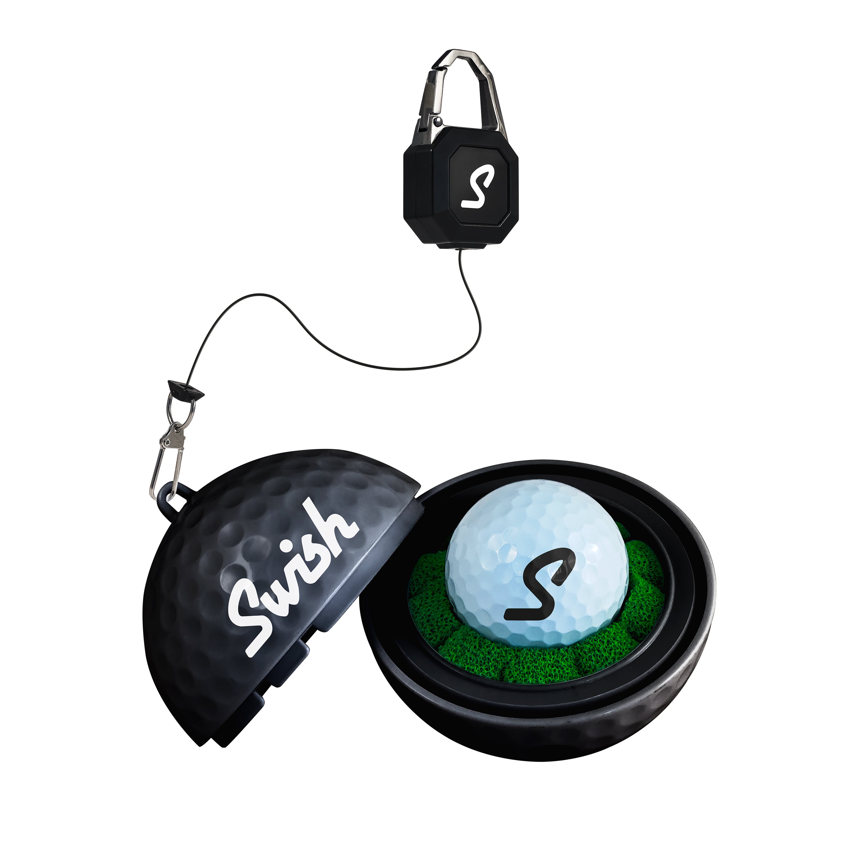 Black Swish golf ball cleaner design