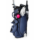 Pink Swish golf ball cleaner on golf bag
