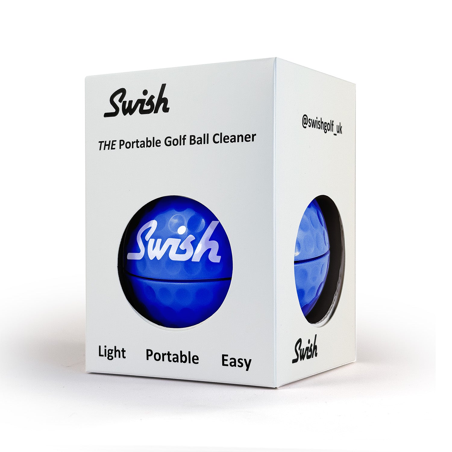 Swish Portable Golf Ball Cleaner Blue boxed