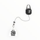 Black lanyard holds up to 200 g